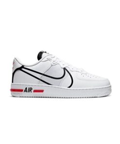 Men's White Air Force 1 React Sneaker Shoes Cd4366-100