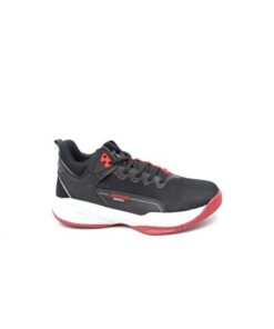 27432 Black - Red - White Unisex Basketball Sports Shoes