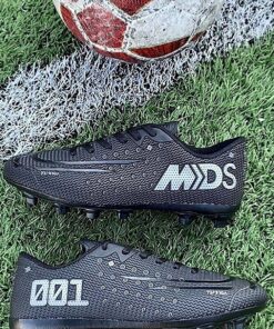 Unisex Mds Football Boots 001 Black Football Boots Grass Field Football Shoes