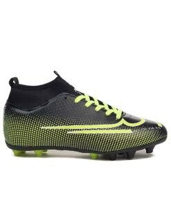 Super Mercury Ankle Turtleneck Sock Turf Grass Gear Cleats Football Shoes 437 Black Yellow