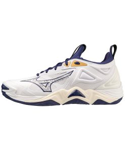 Wave Momentum 3 Unisex Volleyball Shoes White-Navy Blue