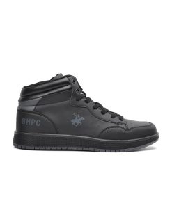 B.h. Polo Club Black High Top Unisex Casual Sports Shoes
