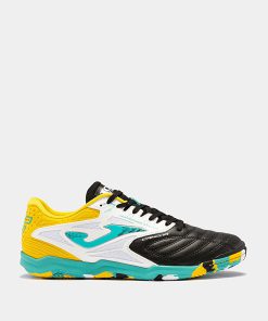 Men's Futsal Match Shoes Cancha 2301 Black White Turquoise Indoor Canw2301In
