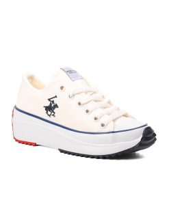 PO-30019 White High Sole Women's Sports Shoes