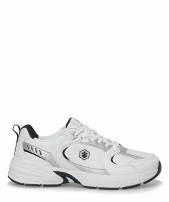 Unisex Sports Shoes POl PU Men's Casual Sports Shoes 101393010-9WHITE